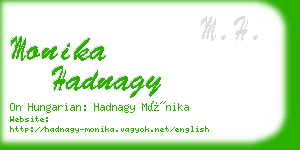 monika hadnagy business card